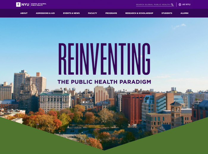 NYU College of Global Public Health Reinventing the Public Health